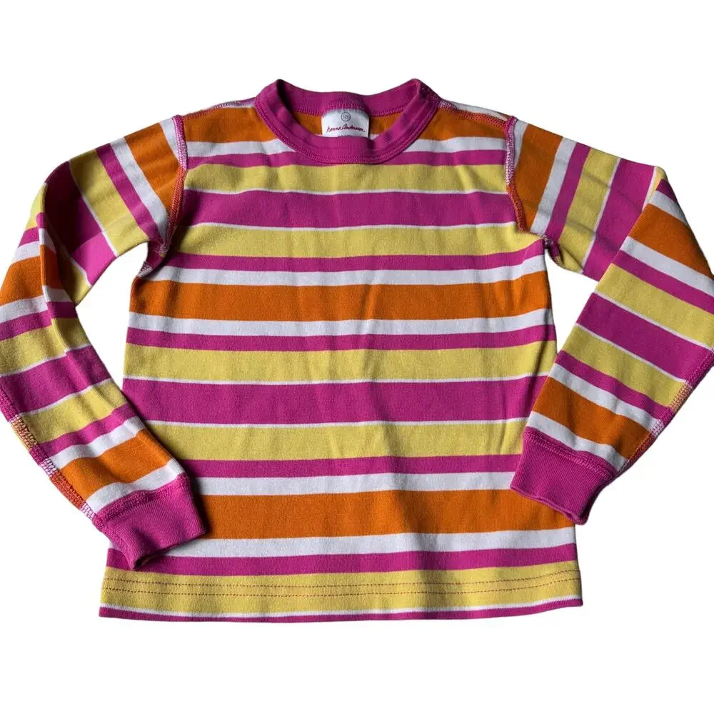 Hanna Andersson Striped Organic Cotton Shirt - Size 6/7